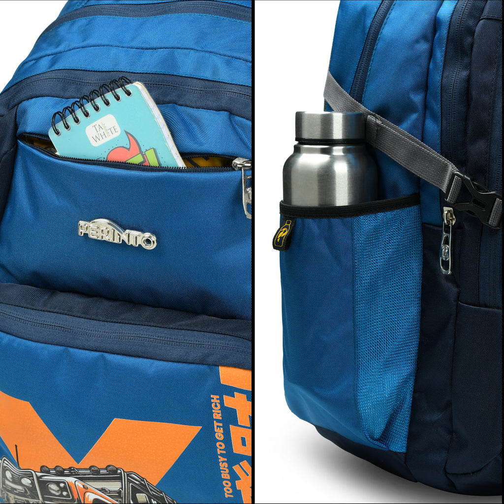 Perinto Trailblazer Backpack Navy n Light Blue