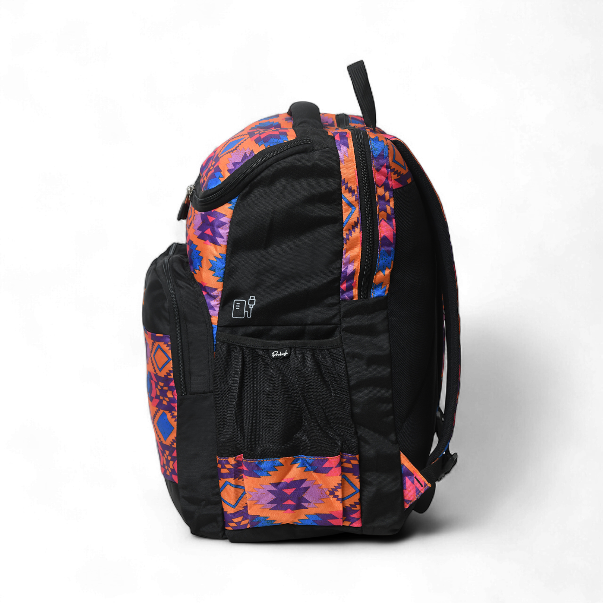 Prakash Tribal Laptop Backpack Orange