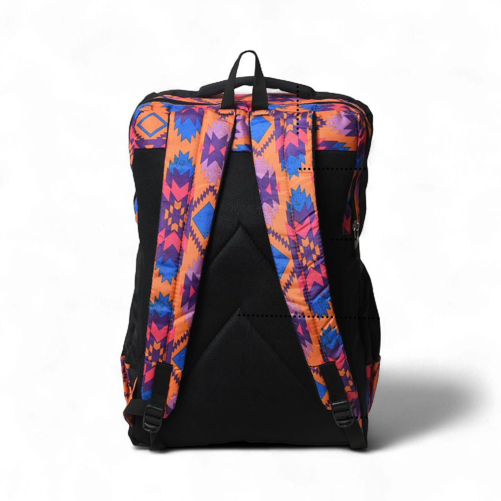 Prakash Tribal Laptop Backpack Orange