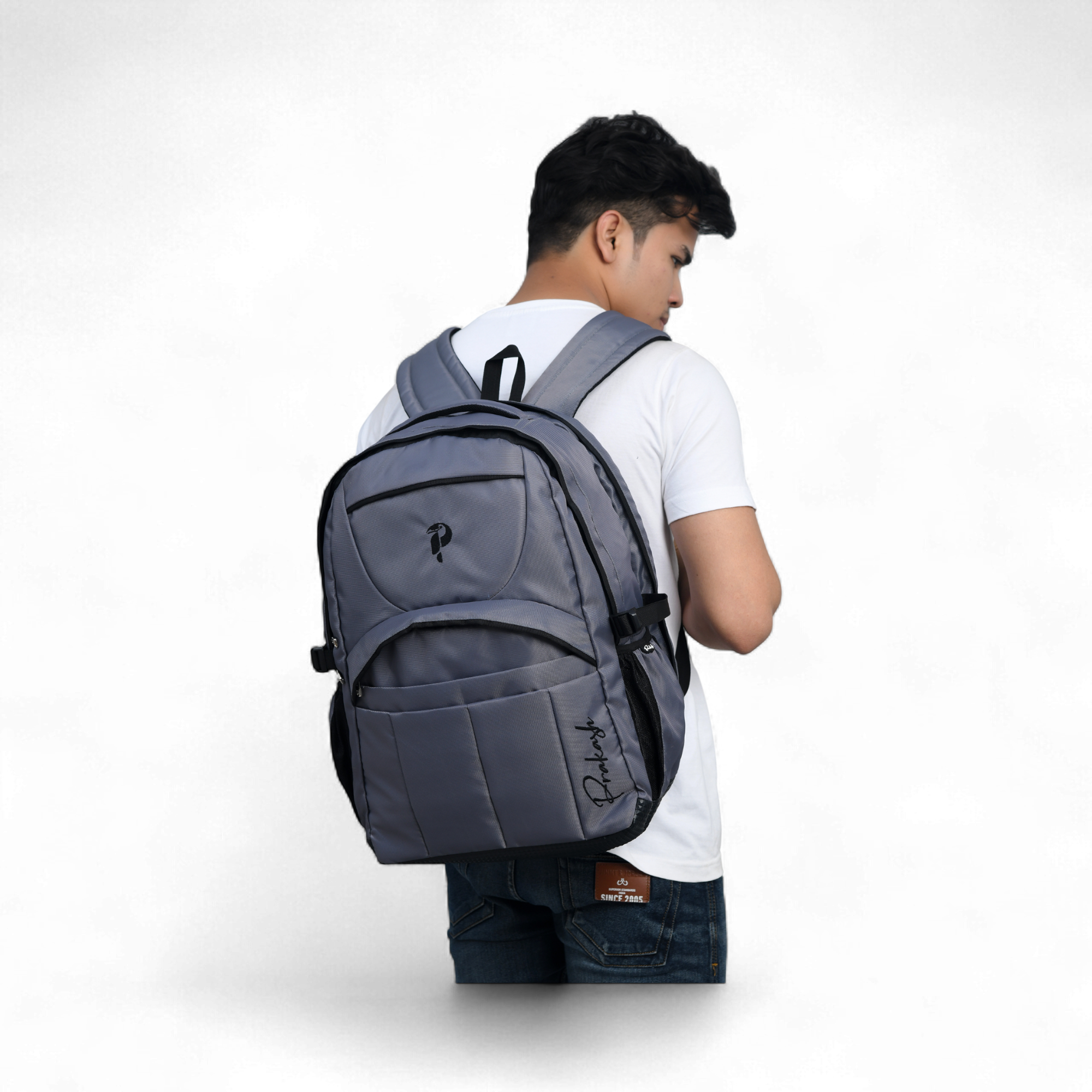 Prakash Laptop Backpack Grey