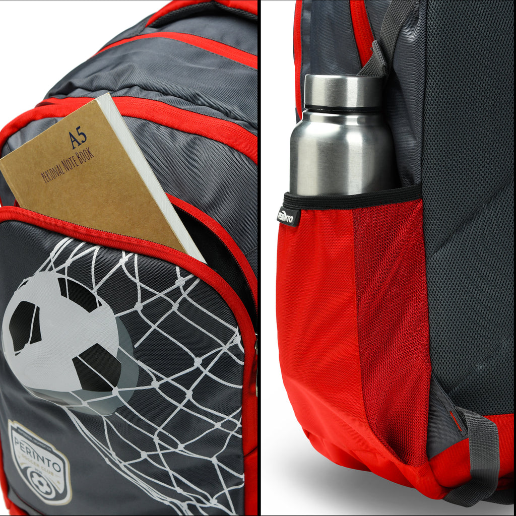 Perinto Kick 1.0 Backpack Red n Grey