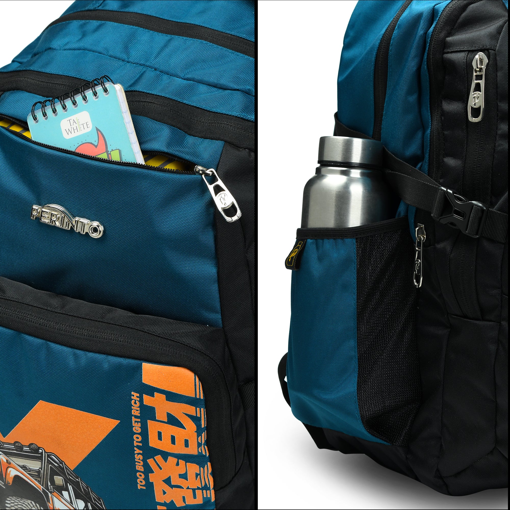 Perinto Trailblazer Backpack Sea Green n Black