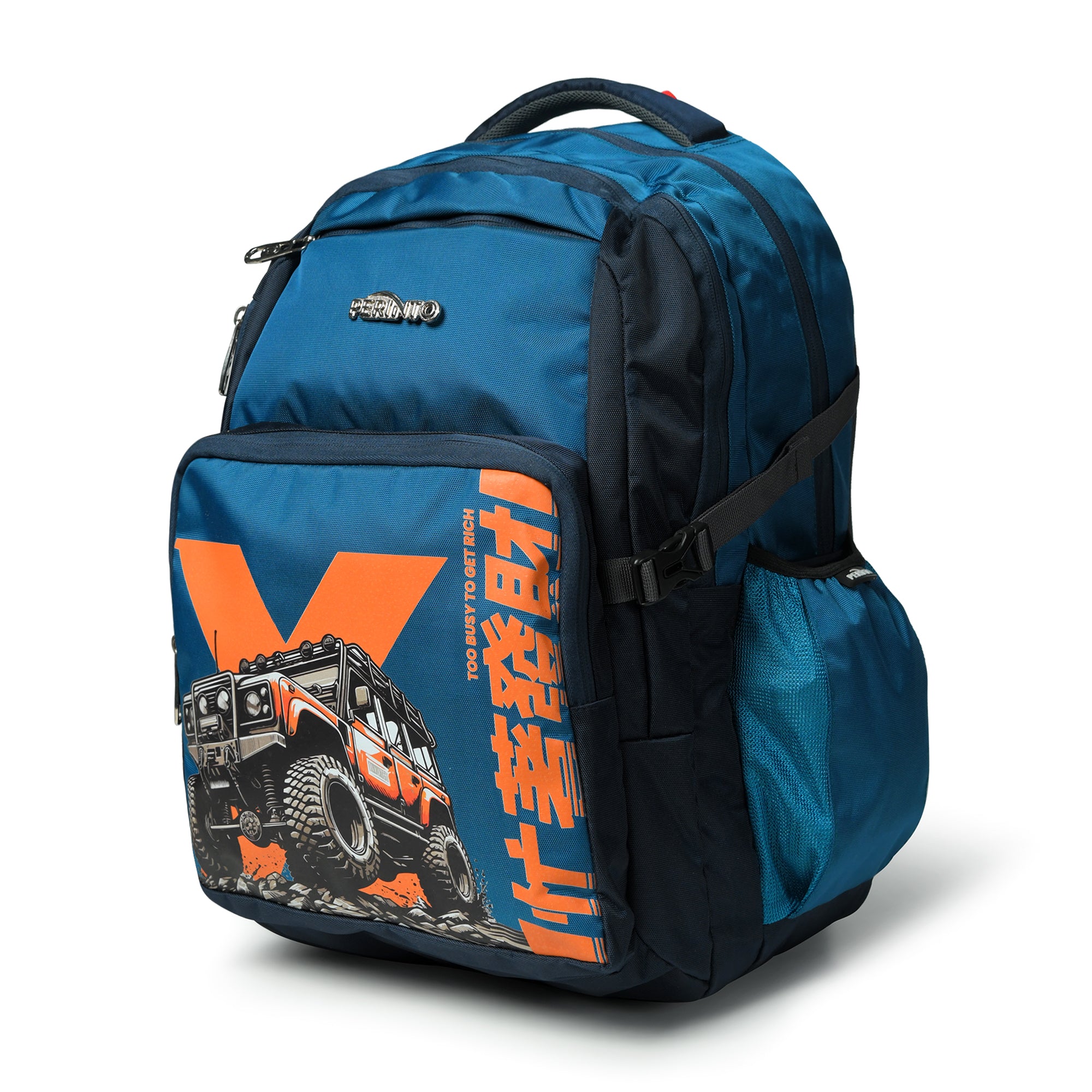 Perinto Trailblazer Backpack Navy n Light Blue