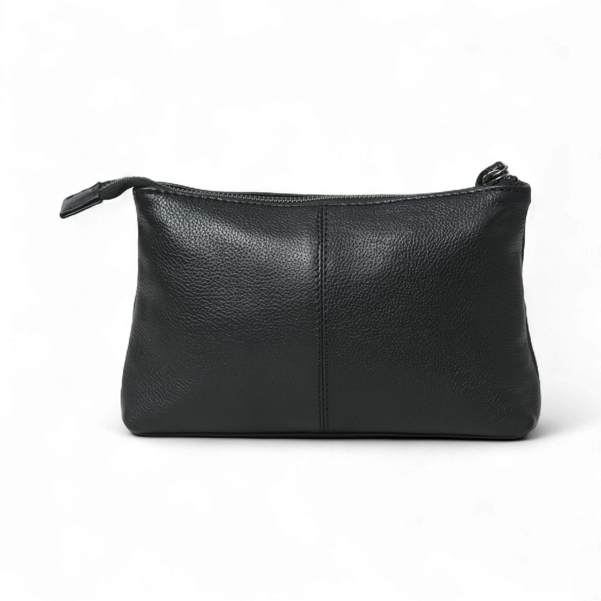 Perinto Leather Vanity Pouch Black