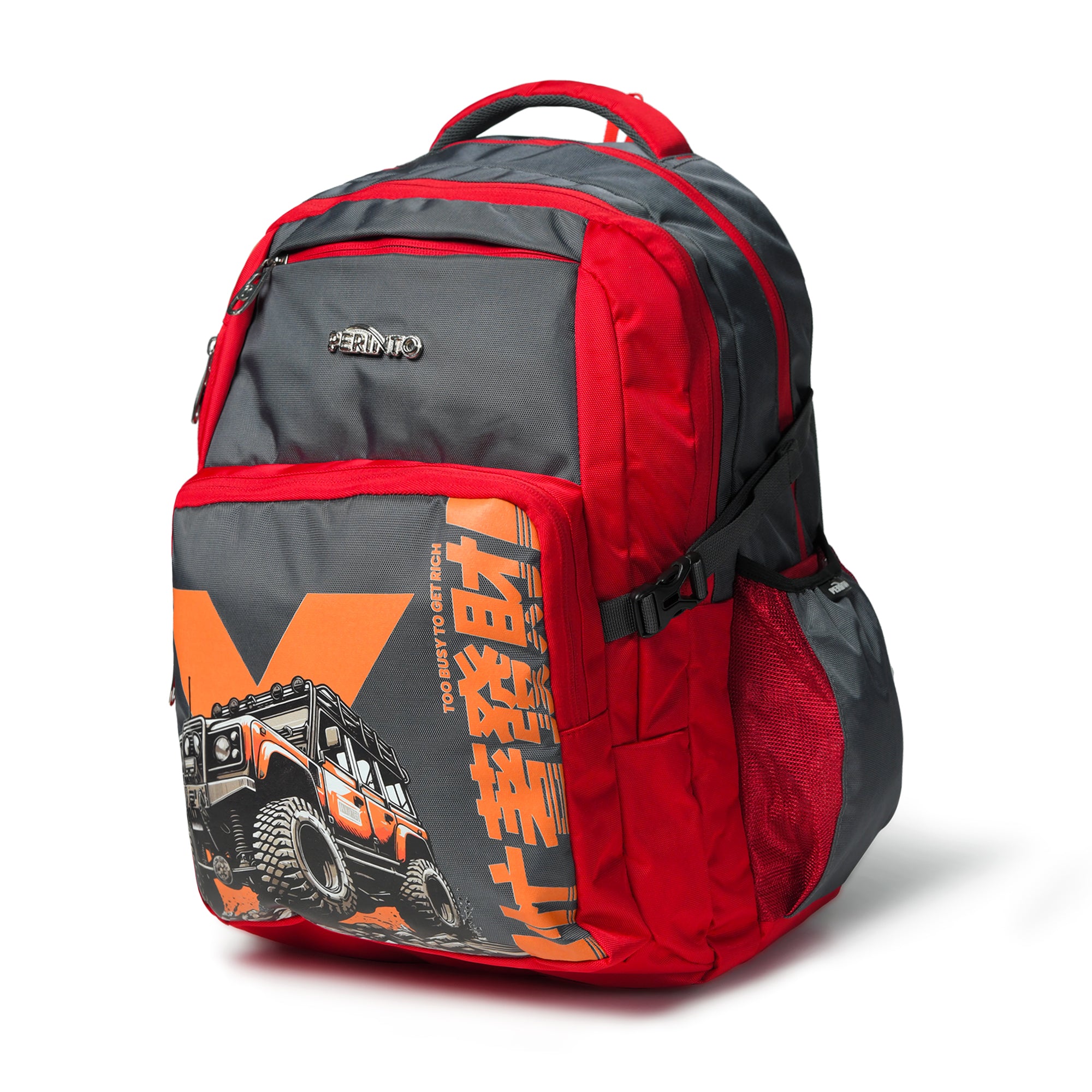 Perinto Trailblazer Backpack Red n Grey