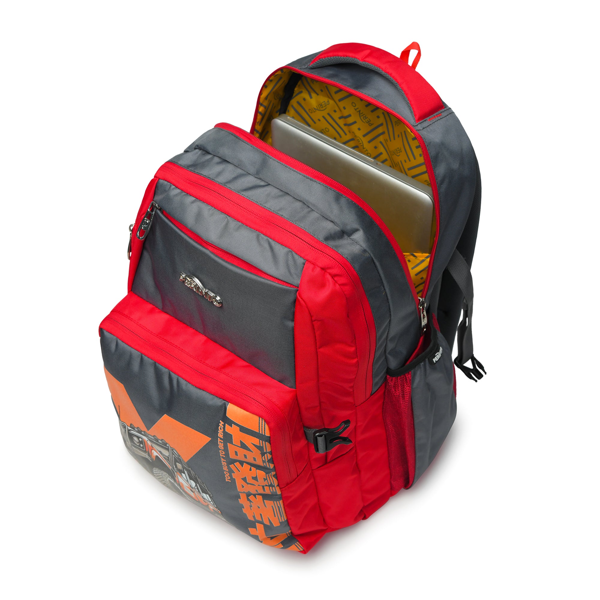 Perinto Trailblazer Backpack Red n Grey