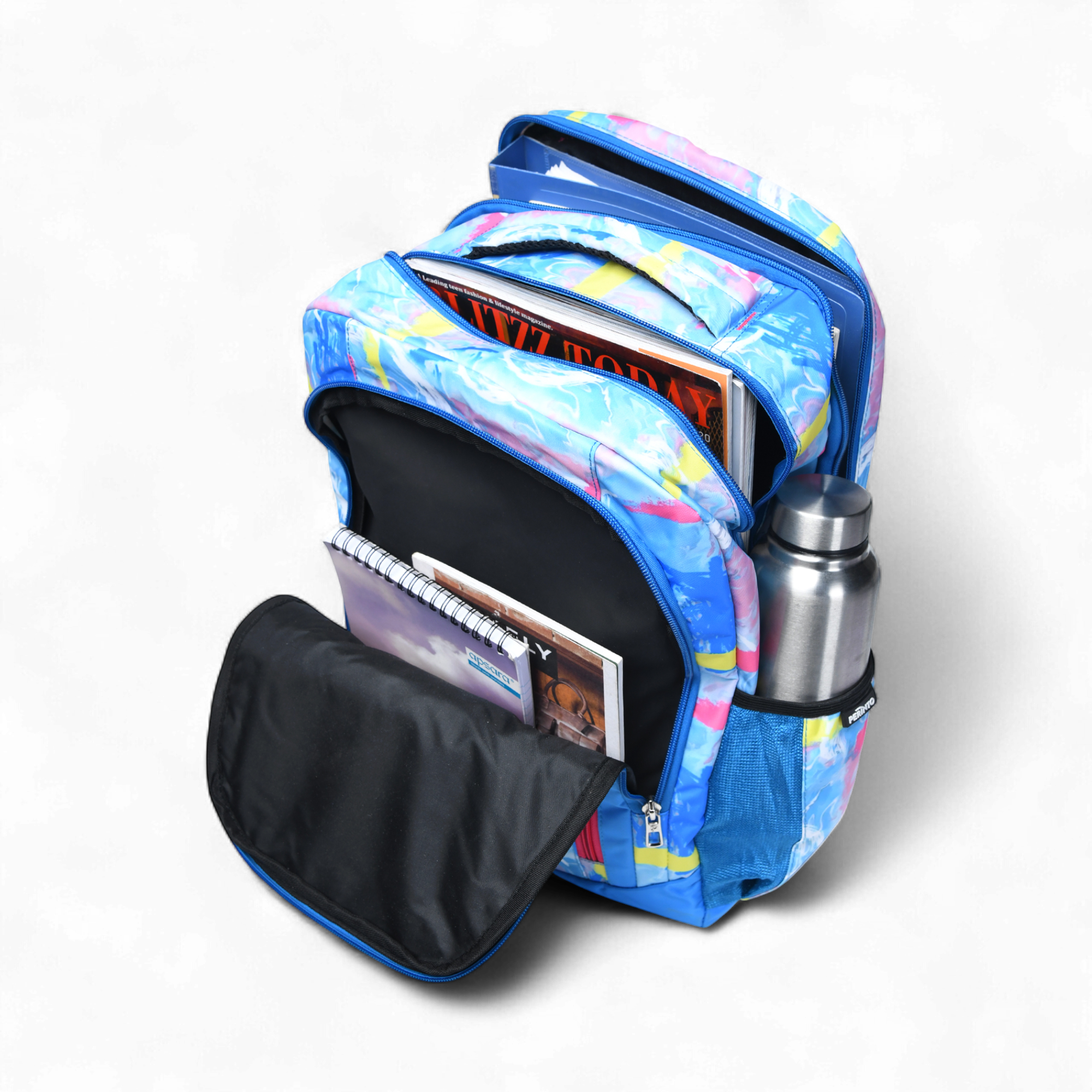 Perinto Urban Splash Backpack Blue