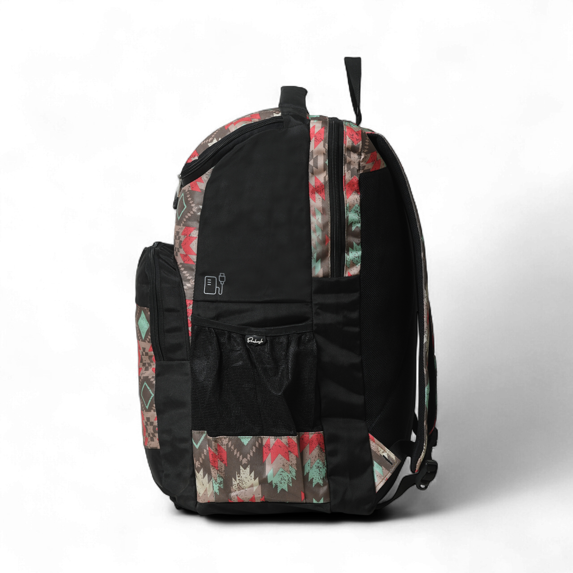 Prakash Tribal print Laptop Backpack Brown