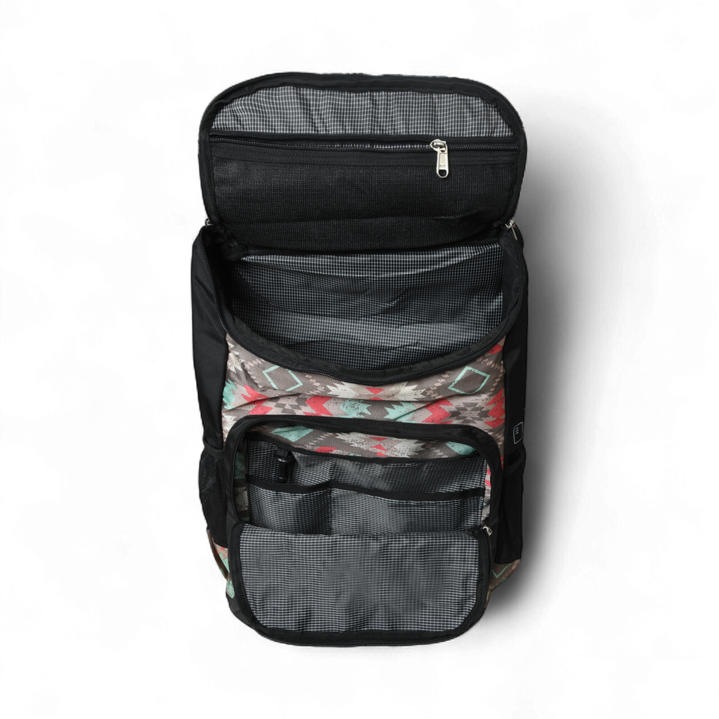 Prakash Tribal print Laptop Backpack Brown