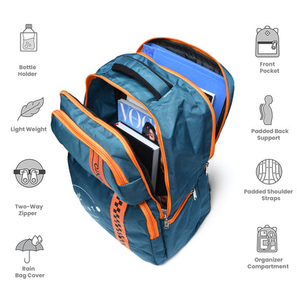 Perinto Velocity Backpack PC1010 Military Green n Orange