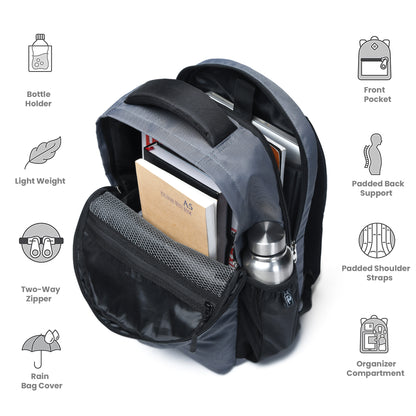 25L Navy Blue Laptop Backpack for Office & College | Perinto