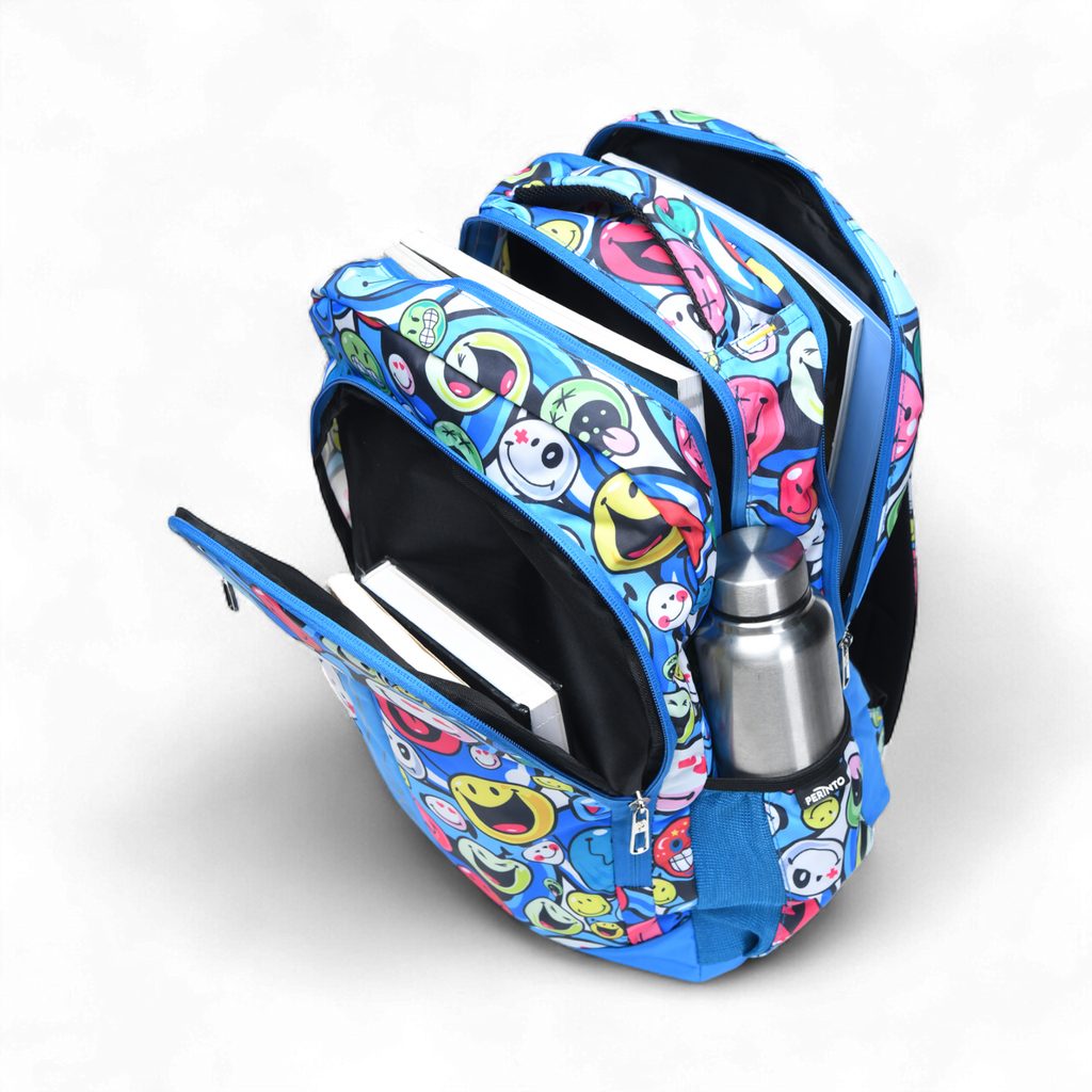 Perinto Happy Vibes Backpack Light Blue