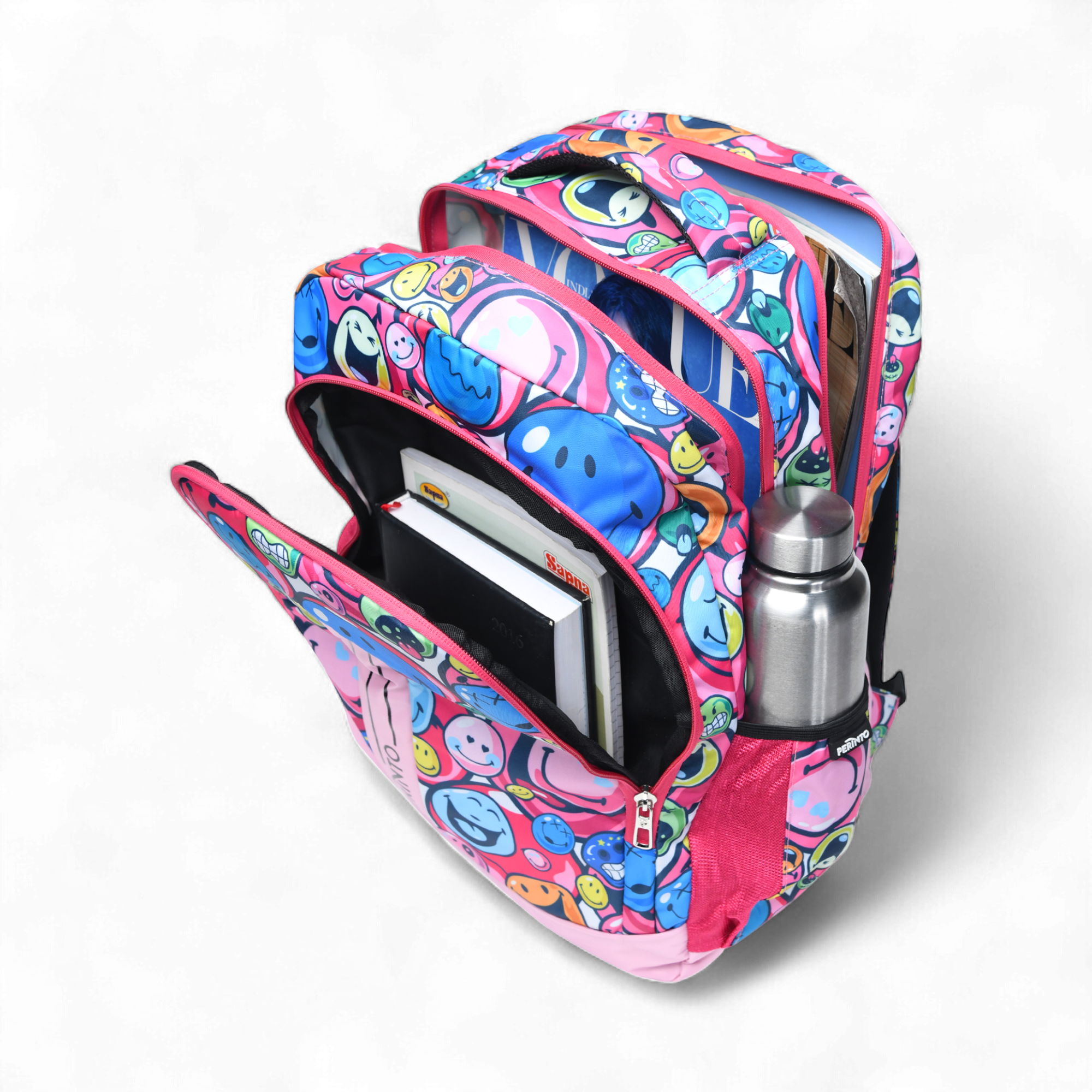 Perinto Happy Vibes Backpack Pink